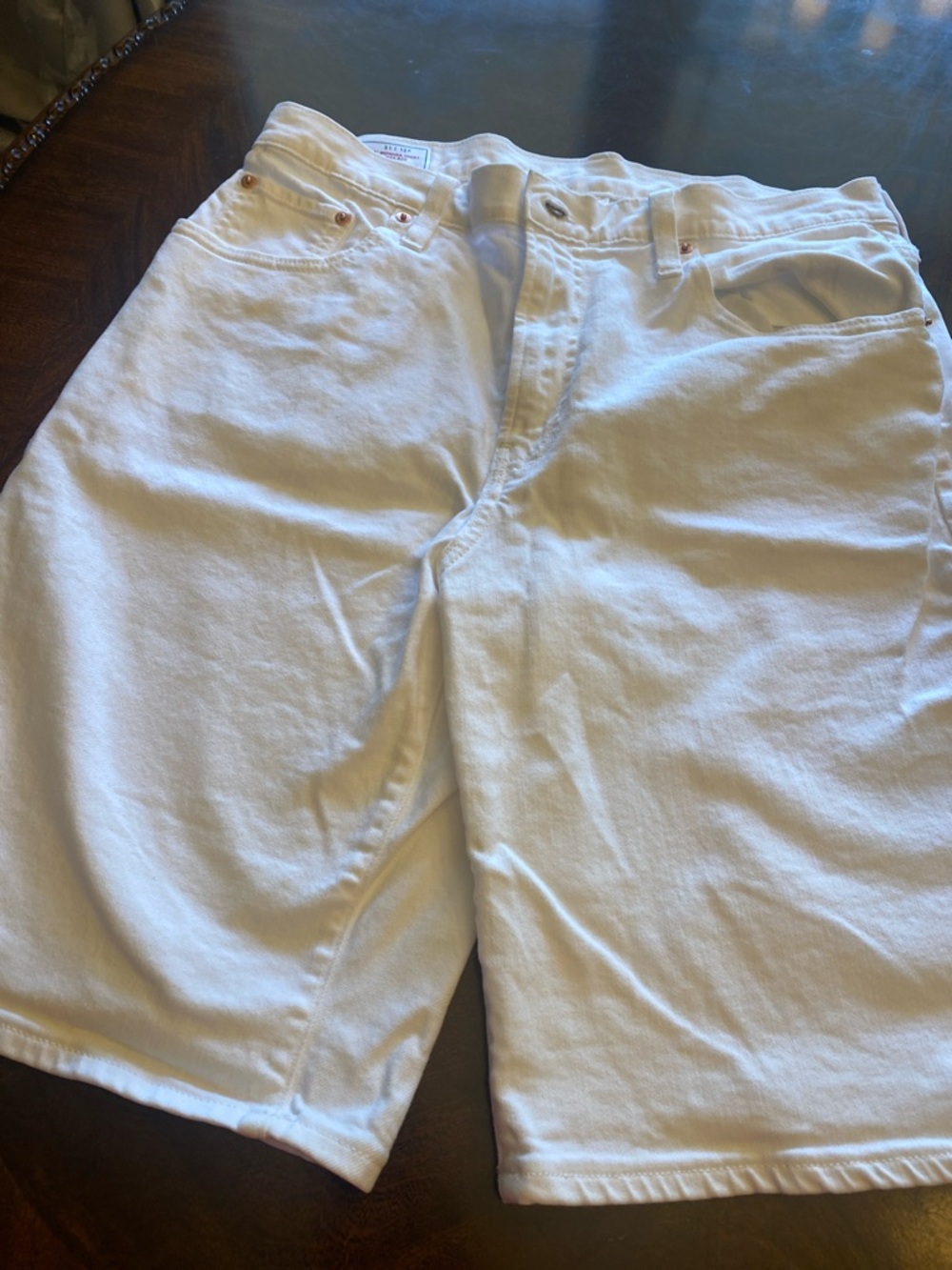 GAP White High-Rise Bermuda Shorts